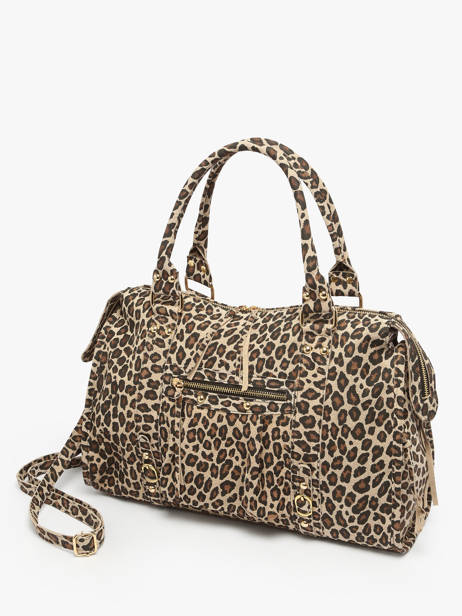 Schoudertas Velvet Leopardo Leder Milano Beige velvet leopardo VL24095 ander zicht 1